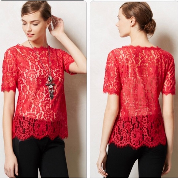 Anthropologie Tops - ❤️ Anthro Vanessa Virginia Elysian Lace Top